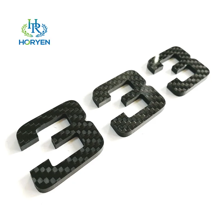 Высококачественные глянцевые автомобильные эмблемы из углеродного волокна OEM-дизайна