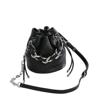 Shop Our New Design Drawstring Bag - Top Layer Lamb Skin