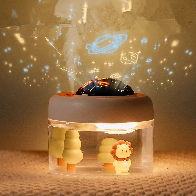 Детский проектор увлажнители воздуха 4 в 1 милые личное пространство перезаряжаемая Usb Беспроводная Мини Портативный увлажнитель воздуха диффузор для комнаты