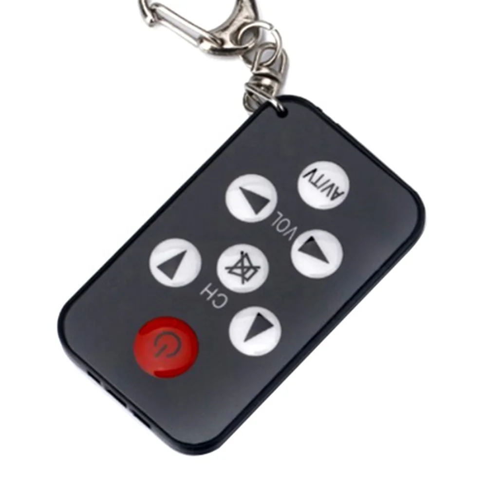 Universal 7 Key TV Remote Control Mini Keychain Super Slim with Battery Remote Control Wireless Smart Remote Controller