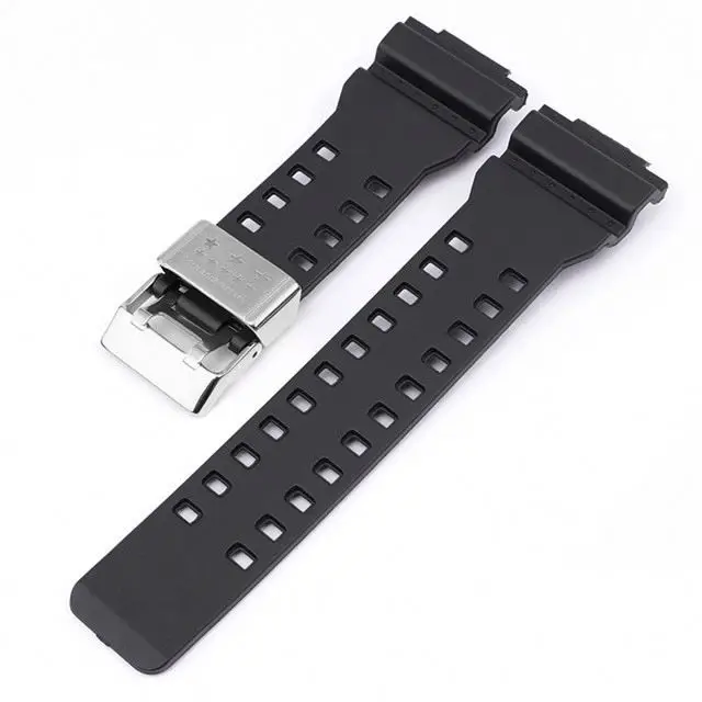 Replacement Loop Hoop Ring Strap Band Stainless Steel Resin Rubber for Casio GShoc Watch