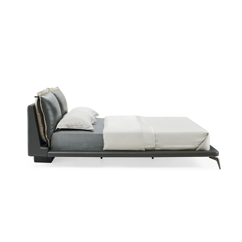 Morgan and Finch Simple Design Wooden Genuine Leather Girls Bed
