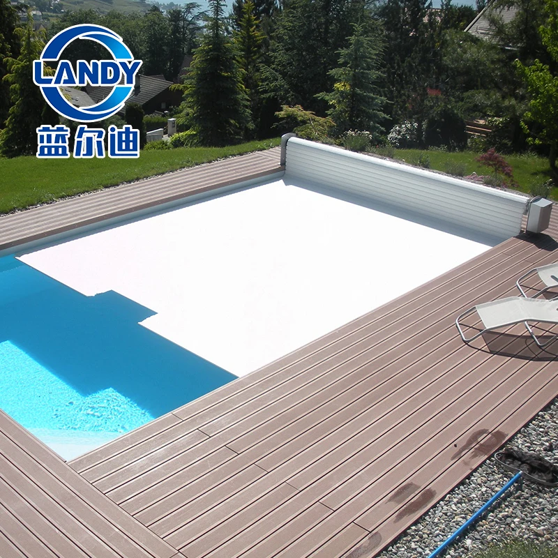 Landy PC Electric Automatic Swimming Pool Cover Retractable Algae Resistant Durable Pool Covers for Inground Pool