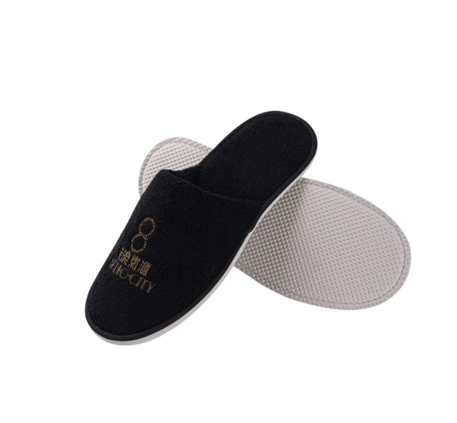 Low Price Disposable Washable Hotel Spa Slippers Black Buy Spa