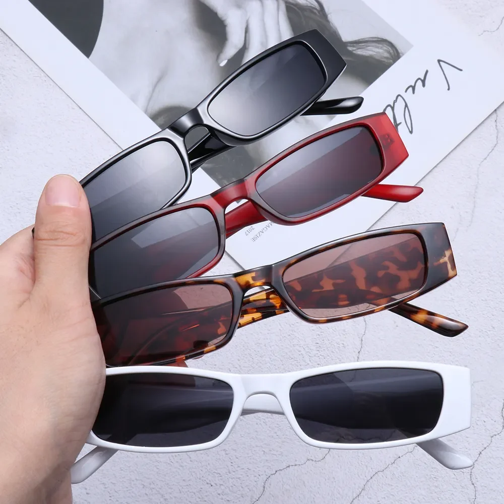 Shop Our Retro Narrow Frame Sunglasses with UV400 Protection display picture 1