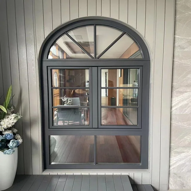 American Style Thermal Break Aluwood Clad Double Glass Tilt & Turn