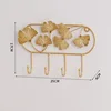 Un gancio rotondo foglia oro-ginkgo 4 gancio