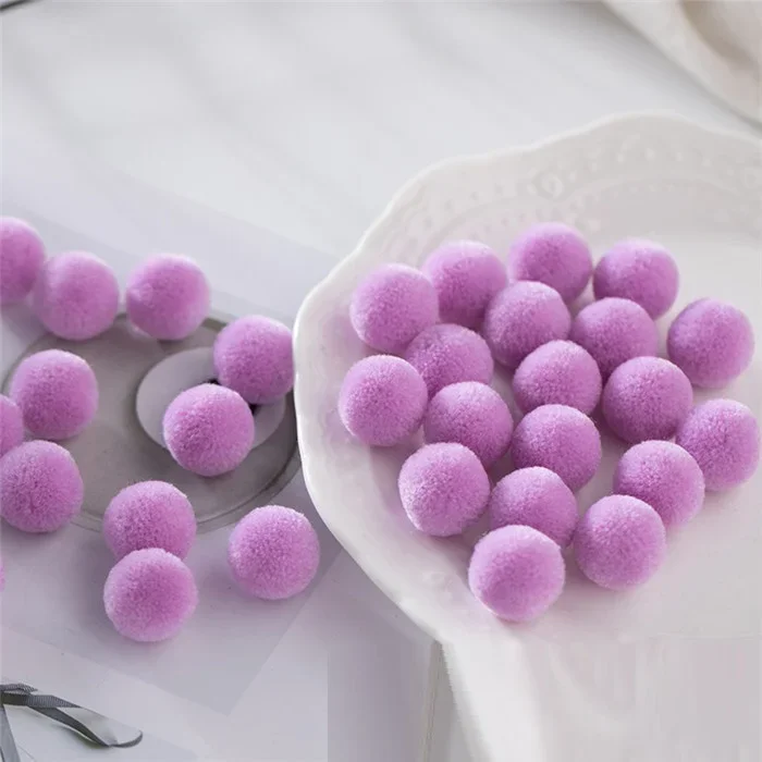 20mm Soft Pom Poms For Needlework Fluffy Pompoms Ball Handmade Kids ...