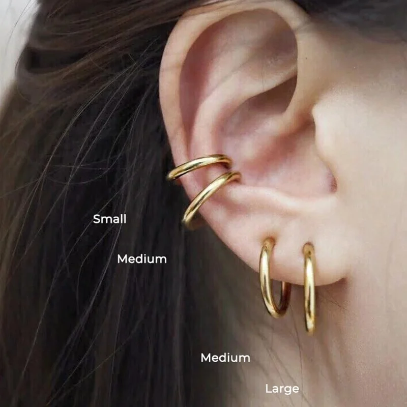 7 Paia Orecchini A Cerchio Piccoli Ipoallergenici - Cerchietti Per Cartilagine, 8-20mm, Per Donne E Uomini - Foto 9