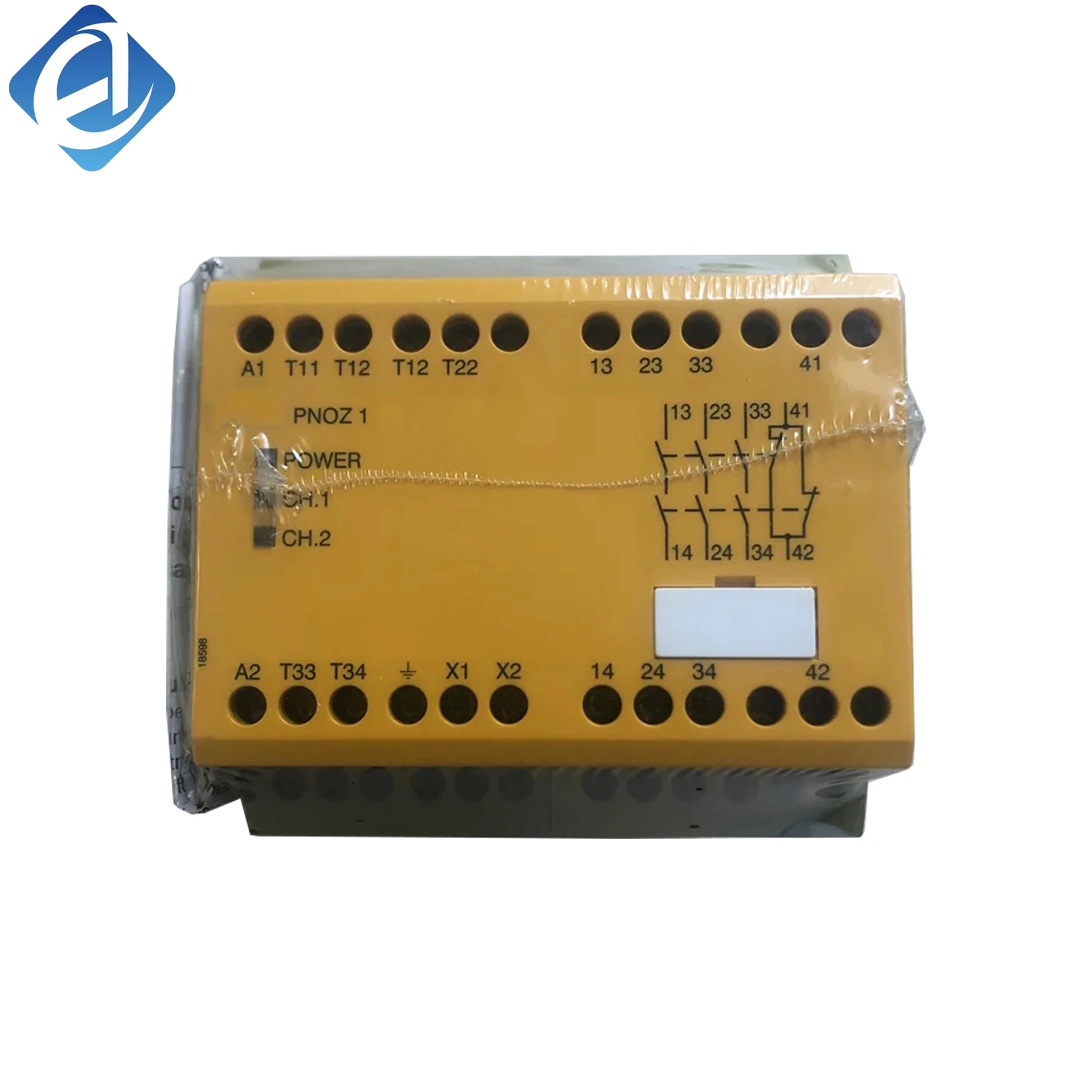  New Original  774148 Safety Relay Module, PNOZmulti Series. Used for industrial machinery emergency stop, safety door and perimeter guard monitoring. 24VDC power supply, DIN rail mount, compact layout,