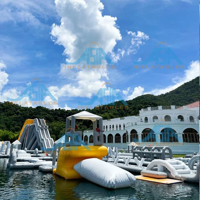 Super Exciting Adult Inflatable Water Park Toy Giant Slide