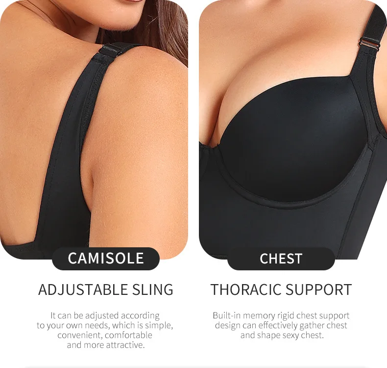 Ladymate Odm/oem Sujetadores Push Up De Talla Grande Woman Deep Cup Bra Everyday Bras Hides Back