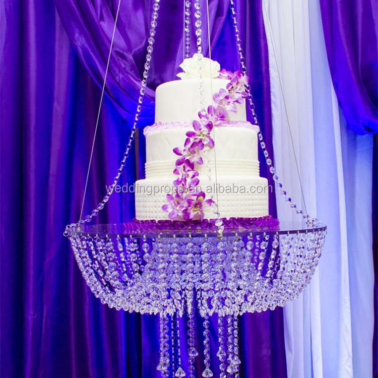 Crystal Wedding Cake Stand Elegant Hanging Chandelier