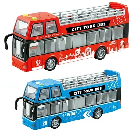 Wholesale 1:16 Inertial Double Decker City Tour Bus Toys for Kids