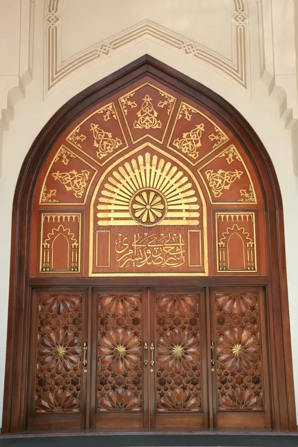 Steel Structure Design Mosque Doors and Windows Metal Glass Mosque Gate