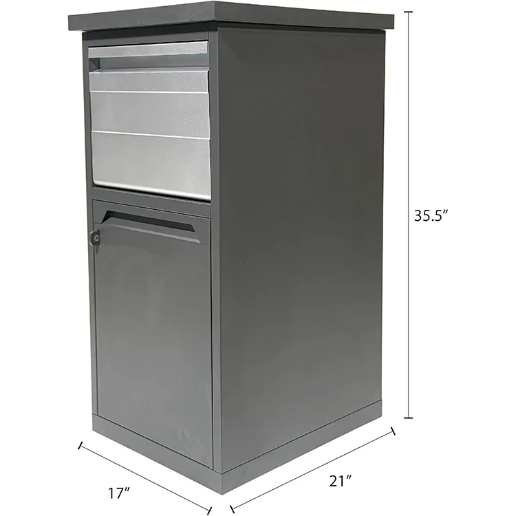 JH-Mech Parcel Letterbox High Capacity Lockable Powder Coated High Capacity Galvanised Steel Letter Box in Wall