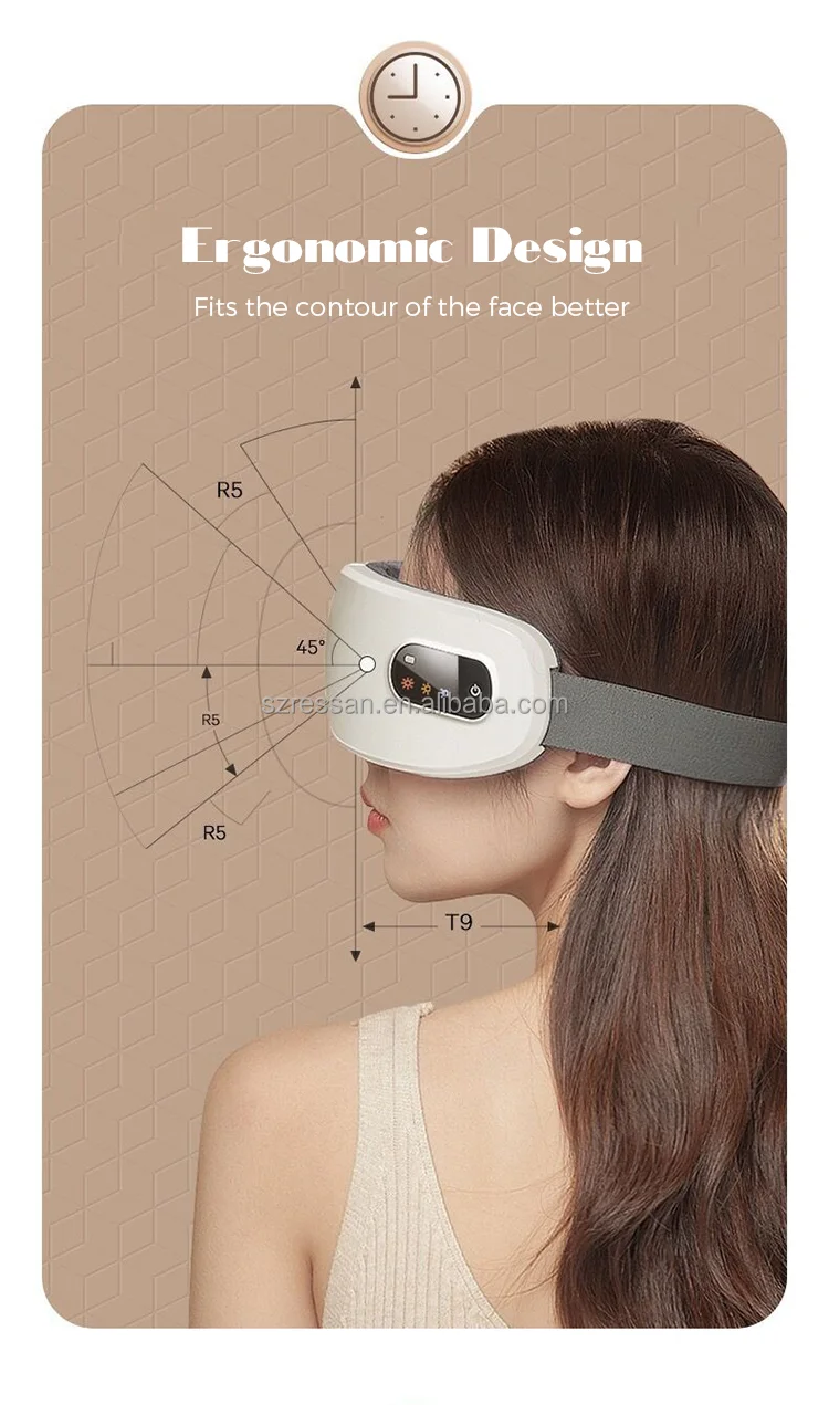 Smart Electric Eye Massager With Heat Compression Vibration And