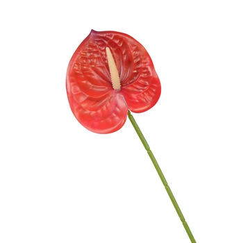 New Product Ideas  Artificial Plants Latex Real Touch Anthurium Single Branch Artificial Flowers Bulk Wedding Home Decoration