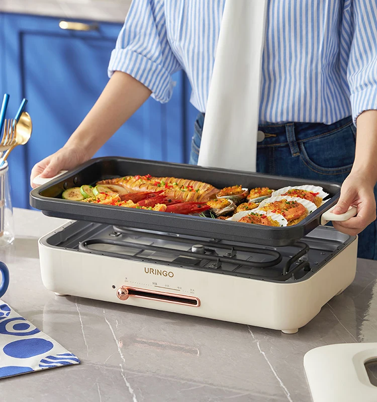 New Design 2 In 1 Bbq Hot Pot Grills Multifunctional Easy Cleaning