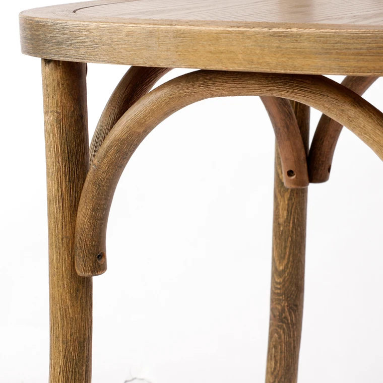Wholesale Wood Stackable Cross X Back Antique Dinning Room Chair wooden Used Banquet Antique Crossback Dining Chairs For Sale