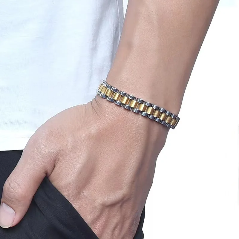 LA FERANI Luxury Magnetic Bracelet - 316L Stainless Steel Chain Bangle In Silver/Gold - Unisex 21cm 13 thumbnail image