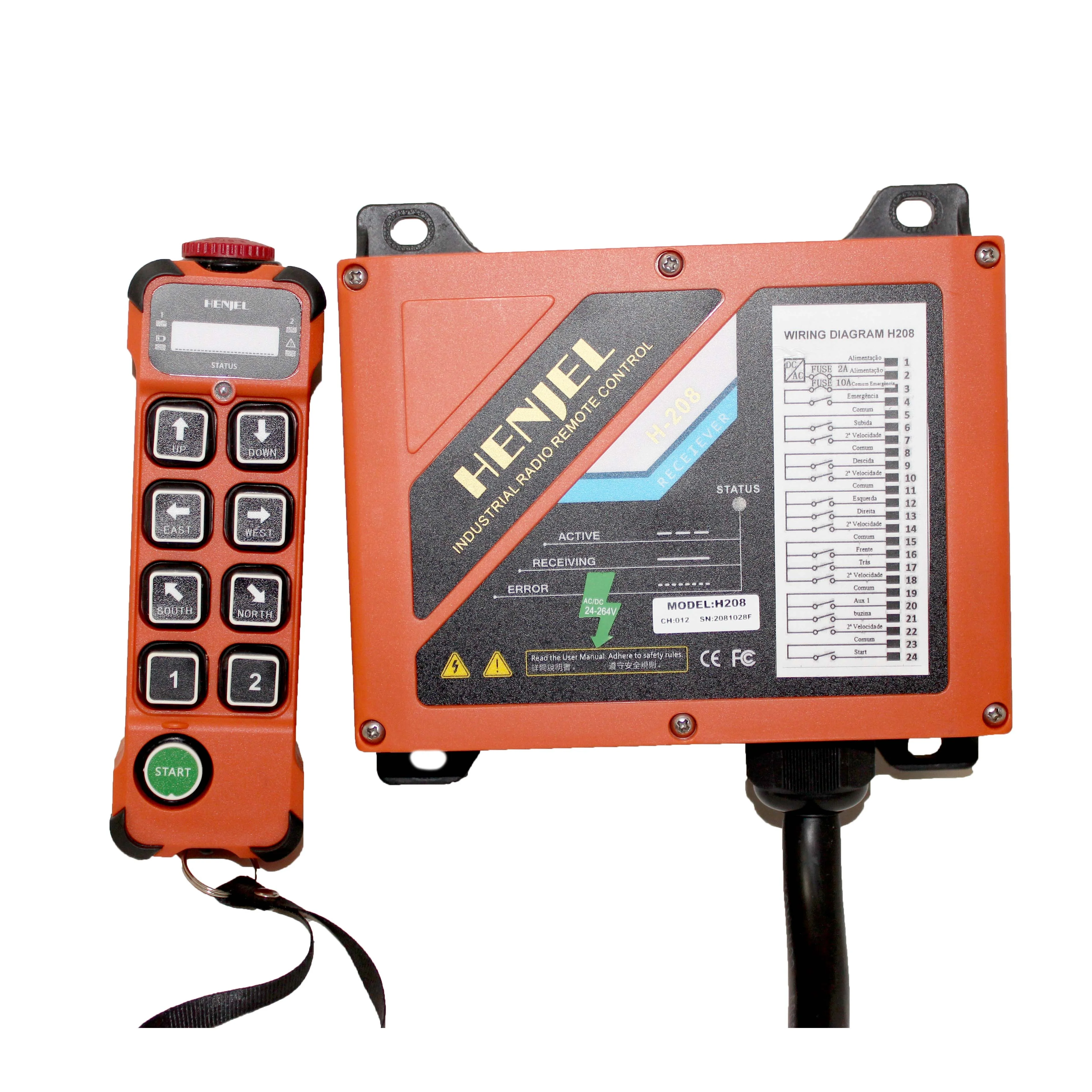 Source Hanjel H208 industrial crane wireless remote controller  12v24v48v220v380v crane radio remote control on m.alibaba.com