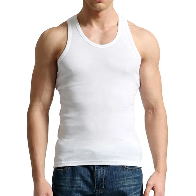 Hot Sale Tank Tops Men Fitness Cool Summer 100% Cotton Vest Male Sleeveless Muscle Tank Top Mens Tank Top Undershirt