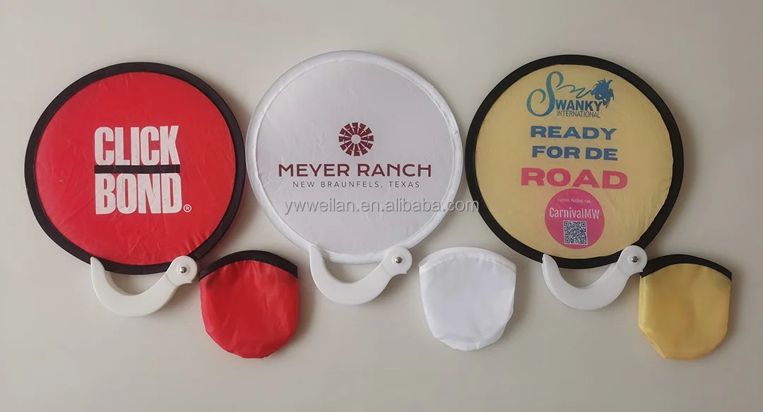 Custom Foldable Nylon Flying Disc Folding Fan Flexible Twist Flyers
