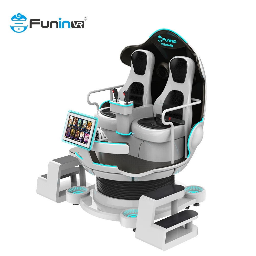 Indoor FuninVr Machine 9d Virtual Reality Equipment Roller Coaster Flying Ships Simulator Machine Vr Arcad 2seats Game Chair 9d