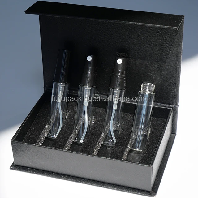 Source Customized 1ml 1.7ml 3ml 5ml perfume card perfume sample set by gift  box glass bottle with cork or pump sprayer on m.
