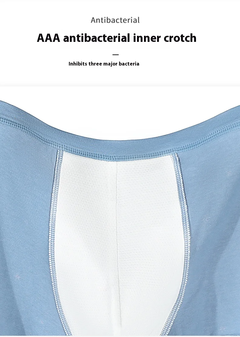 New Arrival Men's Underwear Breathable  Antibacterial Cotton Men's Boxer Briefs Cotton Men's Underpants Custom OEM Supplier