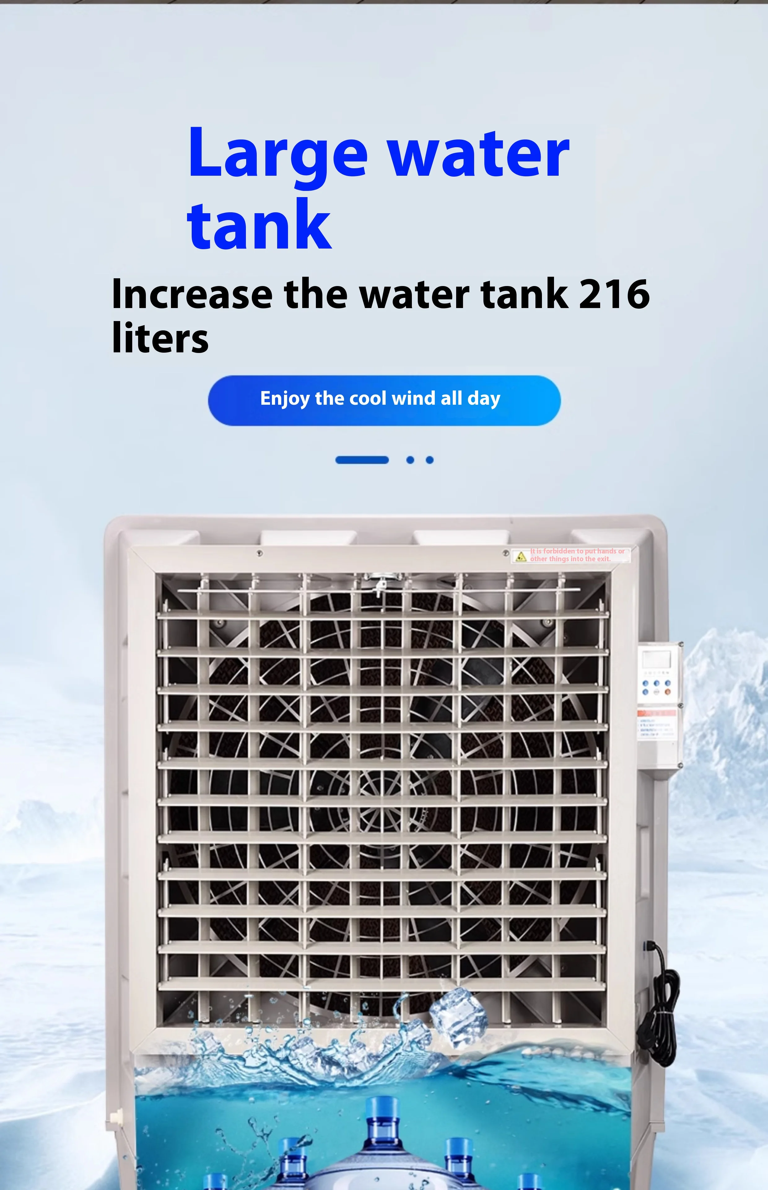 Desert Air Cooler, 153L, HOTEL - detail 10