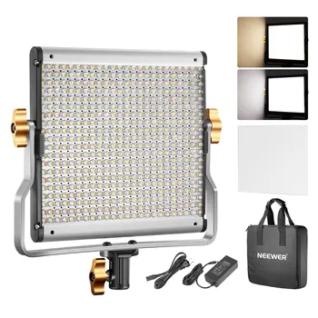 Neewer NL480 LED Beads Video Photography Lighting Kit 3200-5600K CRI 96+ Dimmable Bi-Color LED with U Bracket Video Light
