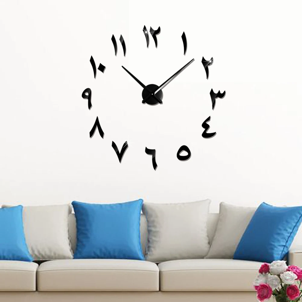 DIY 3D новинка современный дизайн цифровой и аналоговый бесшумный настенный будильник