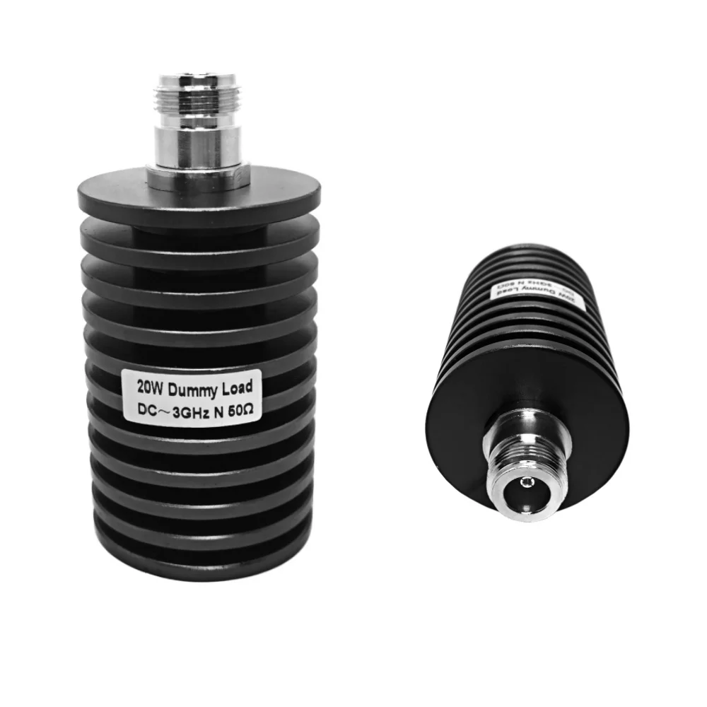 DC-3GHz 50ohm RF Termination Loads 20w N Female Jack Connector Coaxial Dummy Load