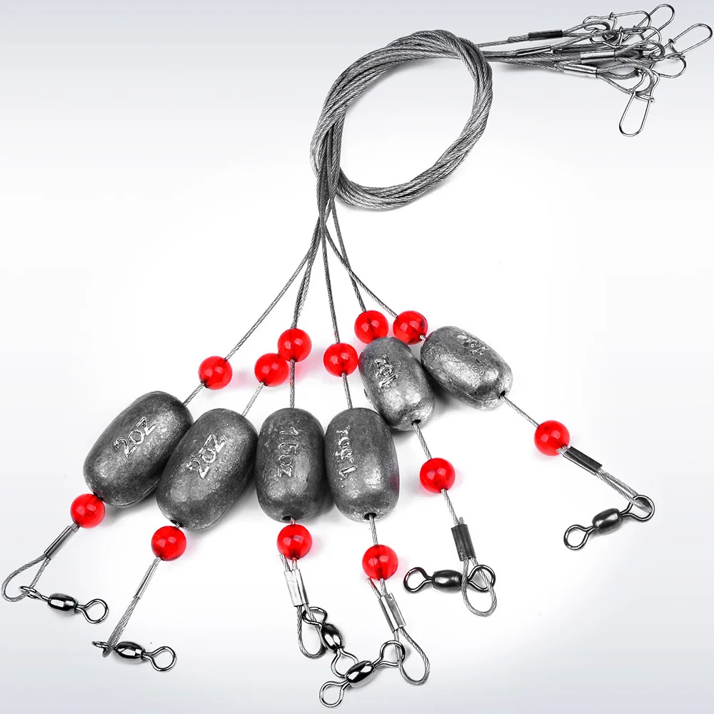 1oz 2oz 2pcs/bag Fishing Egg Sinkers Rig Carolina Rigs for