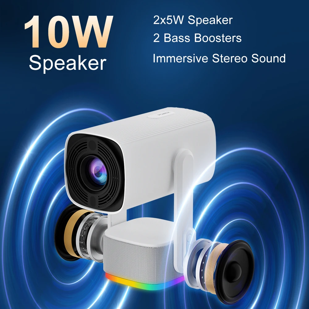 Salange K2 New Design Android 11 With Battery 720P 160 ANSI Lumens Smart LED Portable Projector 4K 1080P Video Home Theater