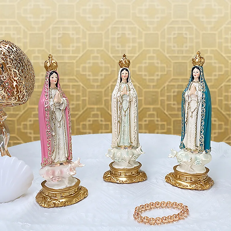 KOMI 2024 New Fatima Saint Statue Home Decoration Porch Decoration
