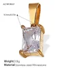 Pj466weg white zirconium gold pendant