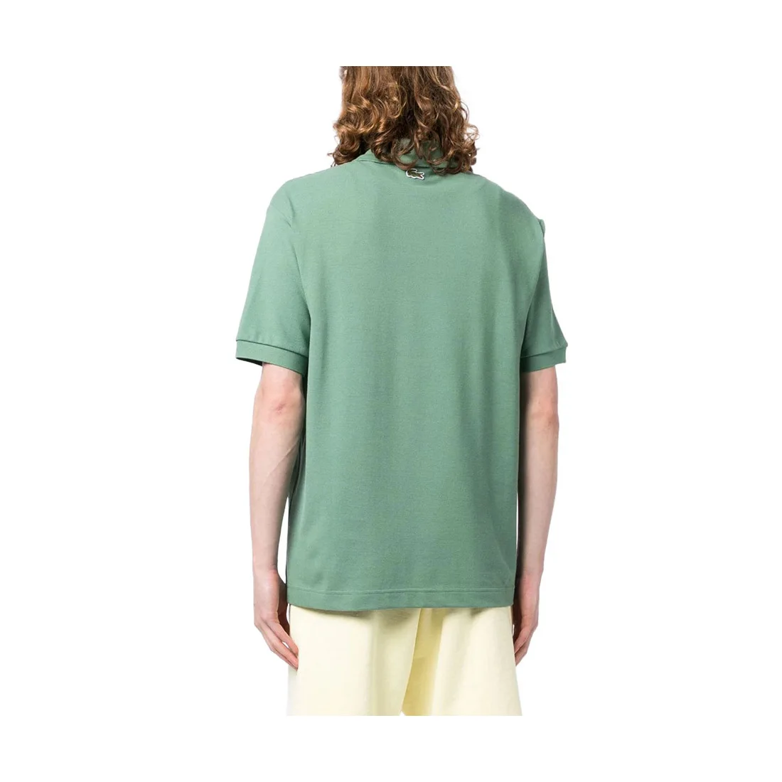 Lacoste Original Loose Fit 80's Croc Unisex Polos Color: Ash Tree | 100% Authentic - Image 3