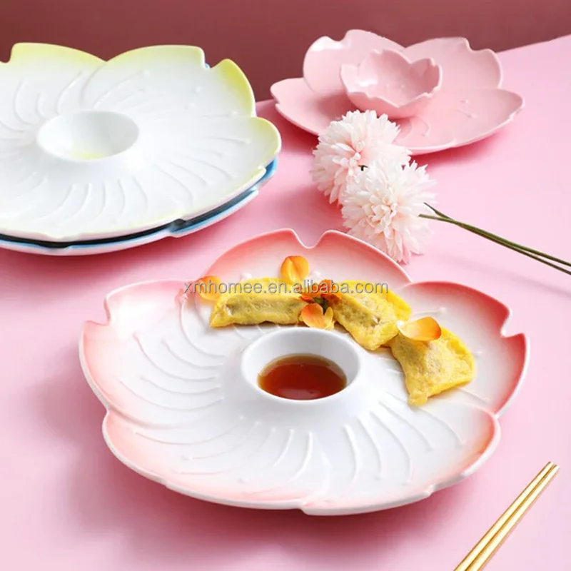 Ceramic Sakura Dish Pottery Porcelain Japanese Sakura Flower Style Big ...