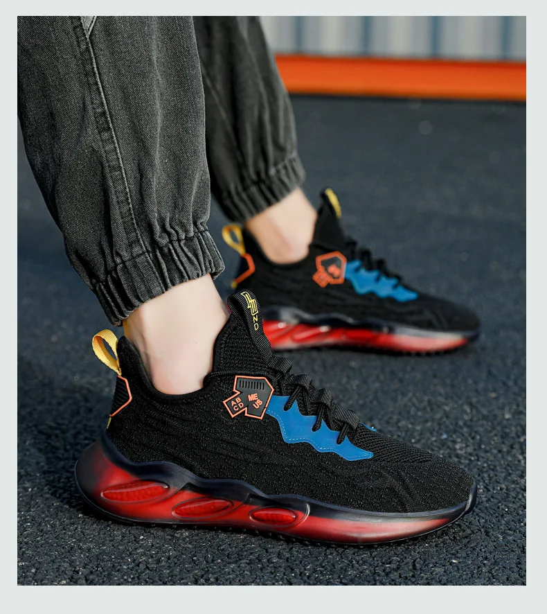 Hot Selling 2022 Fashion Sneakers Boy Fly Weave Upper Sport Shoes Mens ...