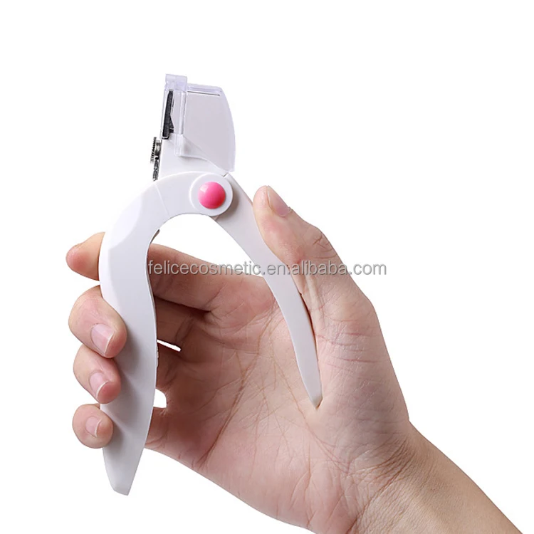 High Grade White And Pink Correction French Curved Nail Art Clipper