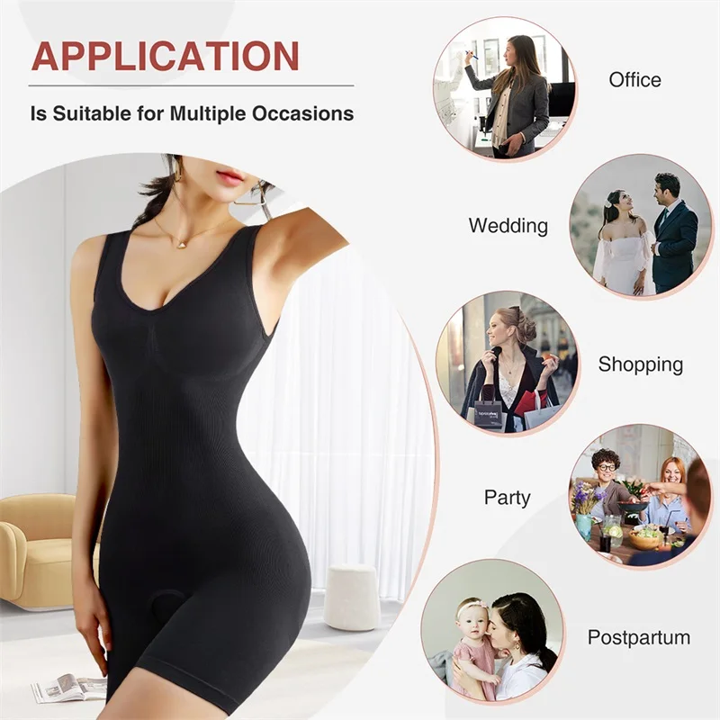 Custom Perfect Full Body Slim Plus Size Thigh Tummy Control High Waister Trainer Shaper Bodysuit Shapwear