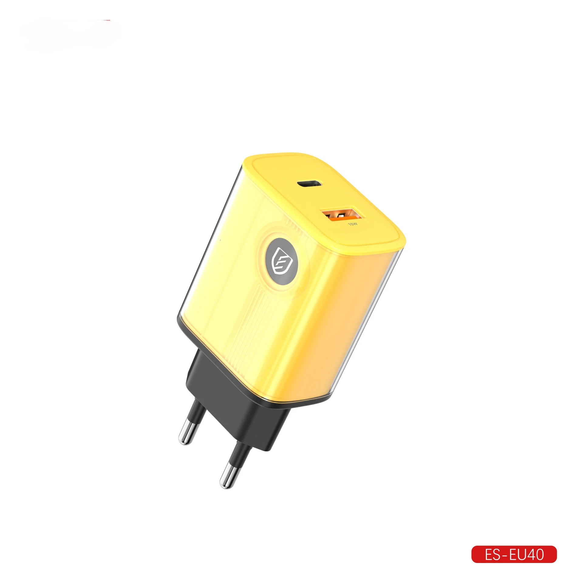 New Arrival 55W Euro Plug Fast Charging Power Adapter celular cargador USB+Type-C PD 2 Port Phone Fast Charger for Smartphone