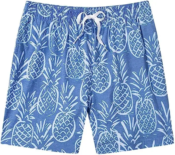 wholesale custom flora design all over printed men's polyester quick qry mesh lined swim trunk beach shorts132_voghion.com