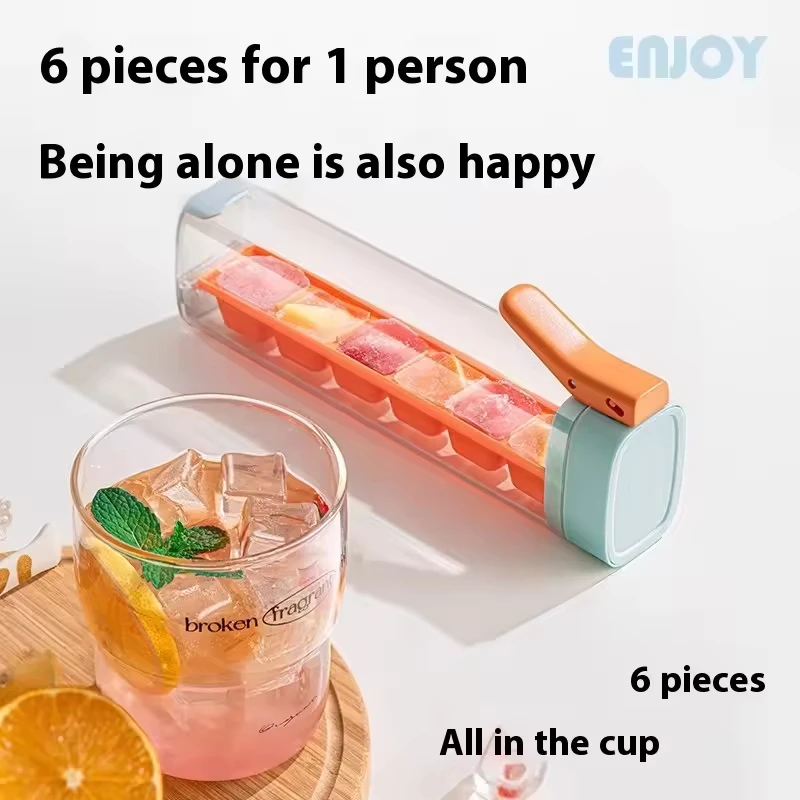 Summer New Kitchen Tools Hot Selling Ice Cube Mold Food Grade Press Ice Tray Household Ice Maker With Storage Box