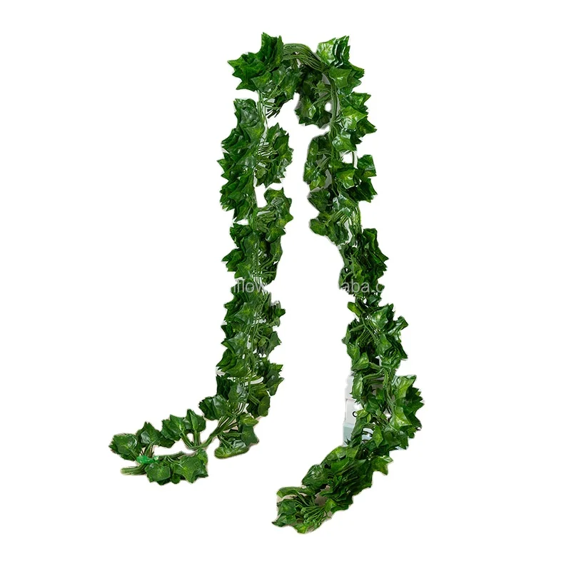 D30 Artificial Vine Grape Leaf Climbing tiger Rattan Ivy Leaf Green Dill Plant  Green Leaf Ceiling Decorative Green Plant
