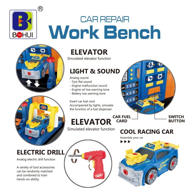 Пластиковый строительный мастерский комплект для ролевых игр детский инструмент «сделай сам» верстак игрушка