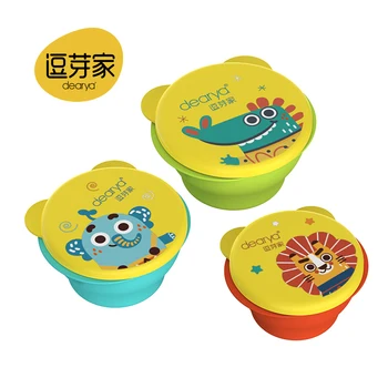 Kid Food Bowl Fresh Box Three Pieces Set Lunch Box